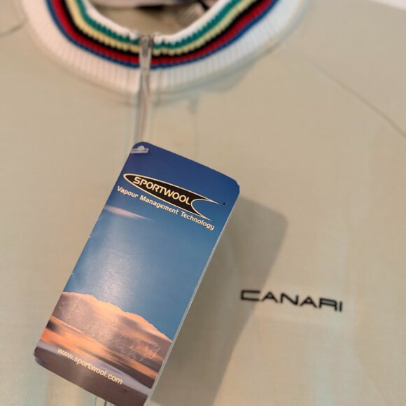 NWT Canari 1/4 Zip Pullover Sweater Jacket Men's Large Khaki Beige Cycling - Picture 3 of 8